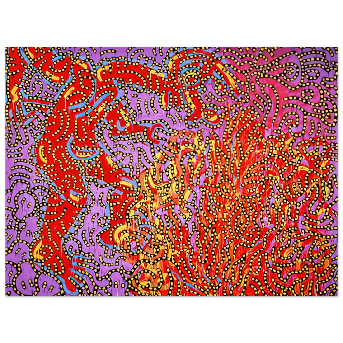 Keith Haring - MOSES AND THE BURNING BUSH 1985 Fine Art Poster - Default Title