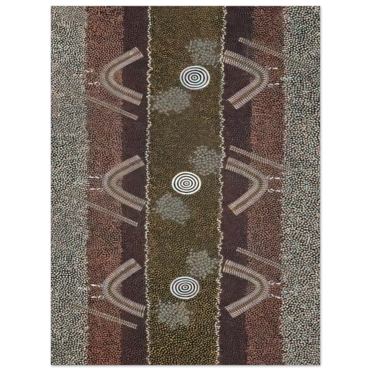 Clifford Possum Tjapaltjarri - Ground and Body Designs Used in Ceremonies at Arranki on Mt Allan Station - 1982 Fine Art Poster - Default Title