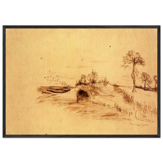 The Cave of Machpelah - Vincent van Gogh Framed Art Print – Black Wooden Frame - Default Title - -Framed Art Print