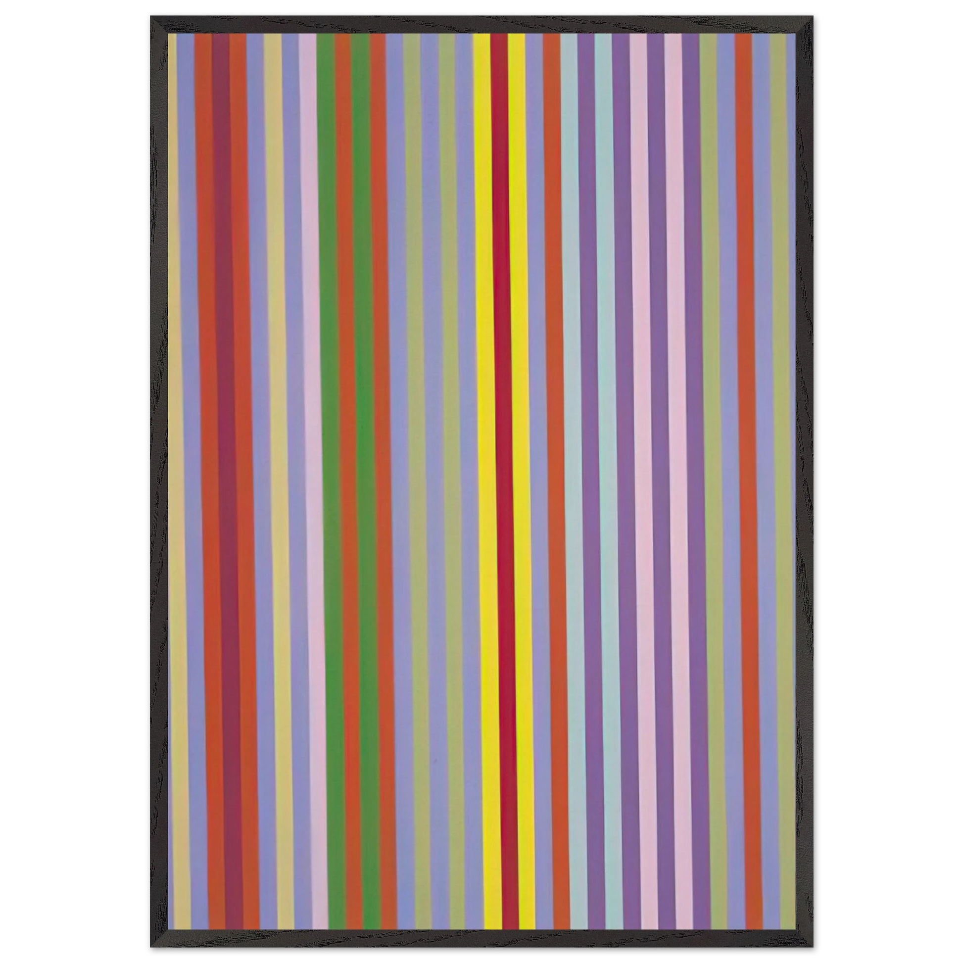 Sweet Carburetor - 1969 - Gene Davis Framed Art Print – Black Wooden Frame - Default Title - -Framed Art Print