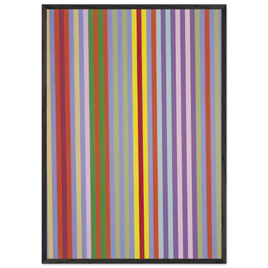 Sweet Carburetor - 1969 - Gene Davis Framed Art Print – Black Wooden Frame - Default Title - -Framed Art Print