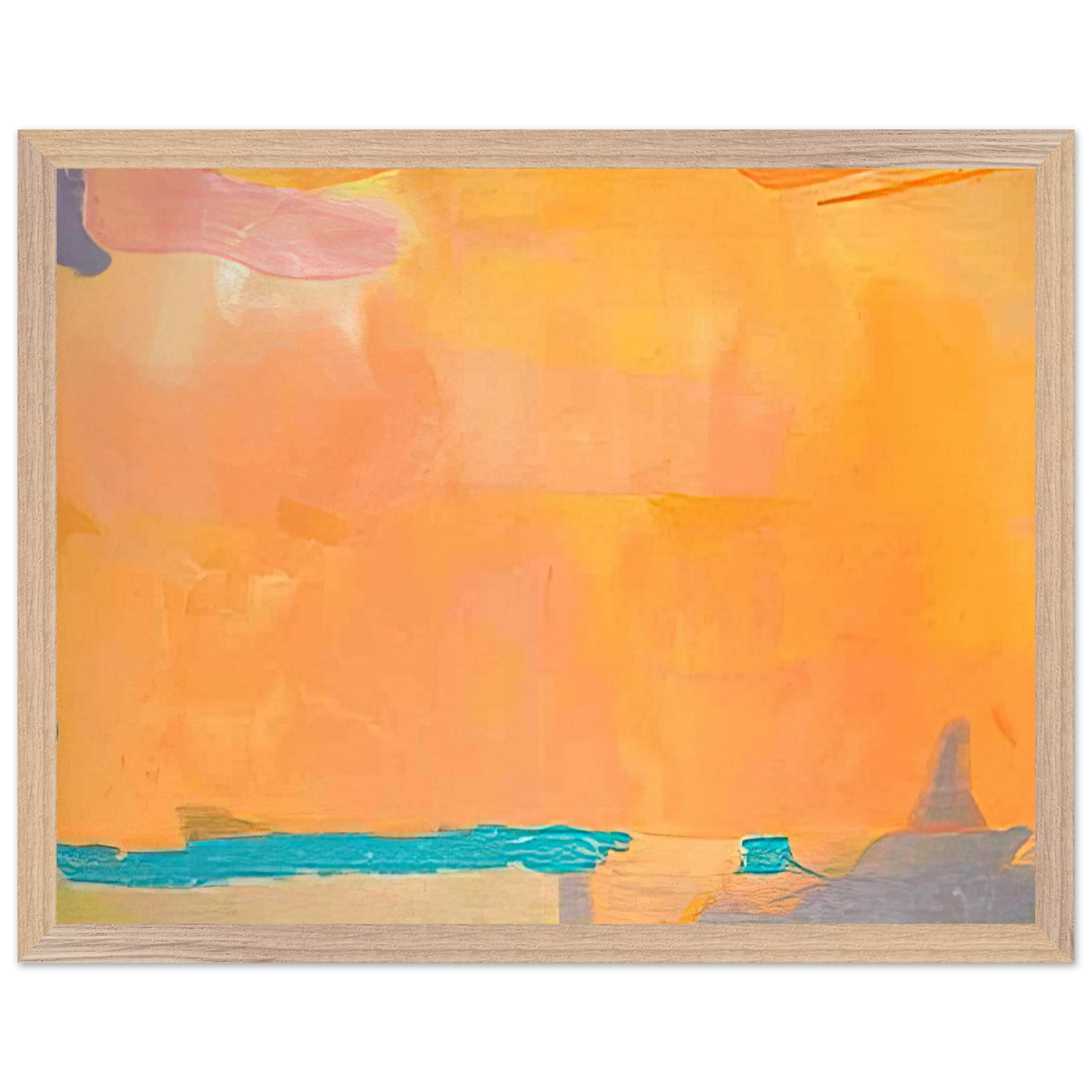 Helen Frankenthaler - Royal Fireworks - 1975 Wall art - 20x25 cm / 8x10 inches - Premium Wooden Framed Poster With Fine Art Paper - Wood frame