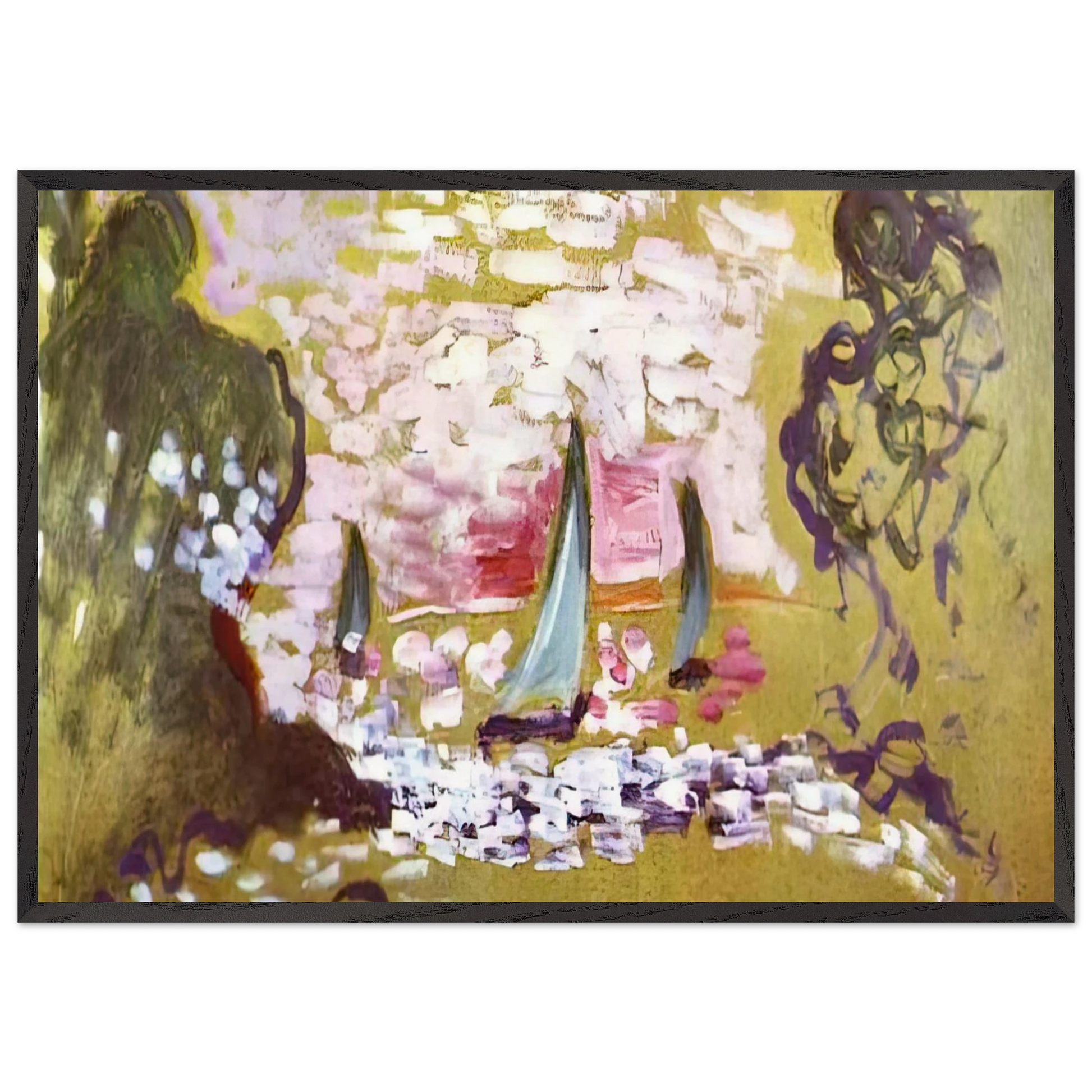 SAILBOATS N1 - Henri Matisse Framed Art Print – Black Wooden Frame - Default Title - -Framed Art Print