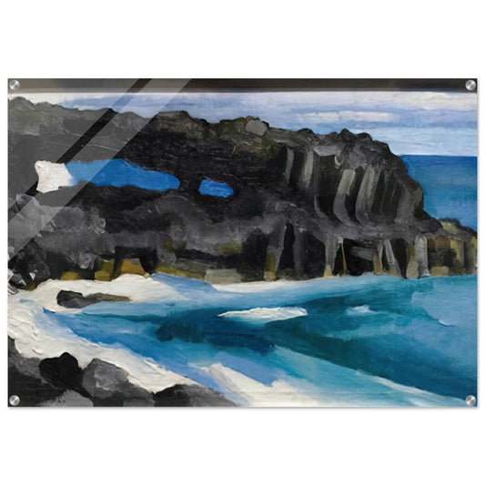 Black Lava Bridge, Hana Coast-No. II - Georgia O'Keeffe Acrylic Print - 70x100 cm / 28x40″ inches