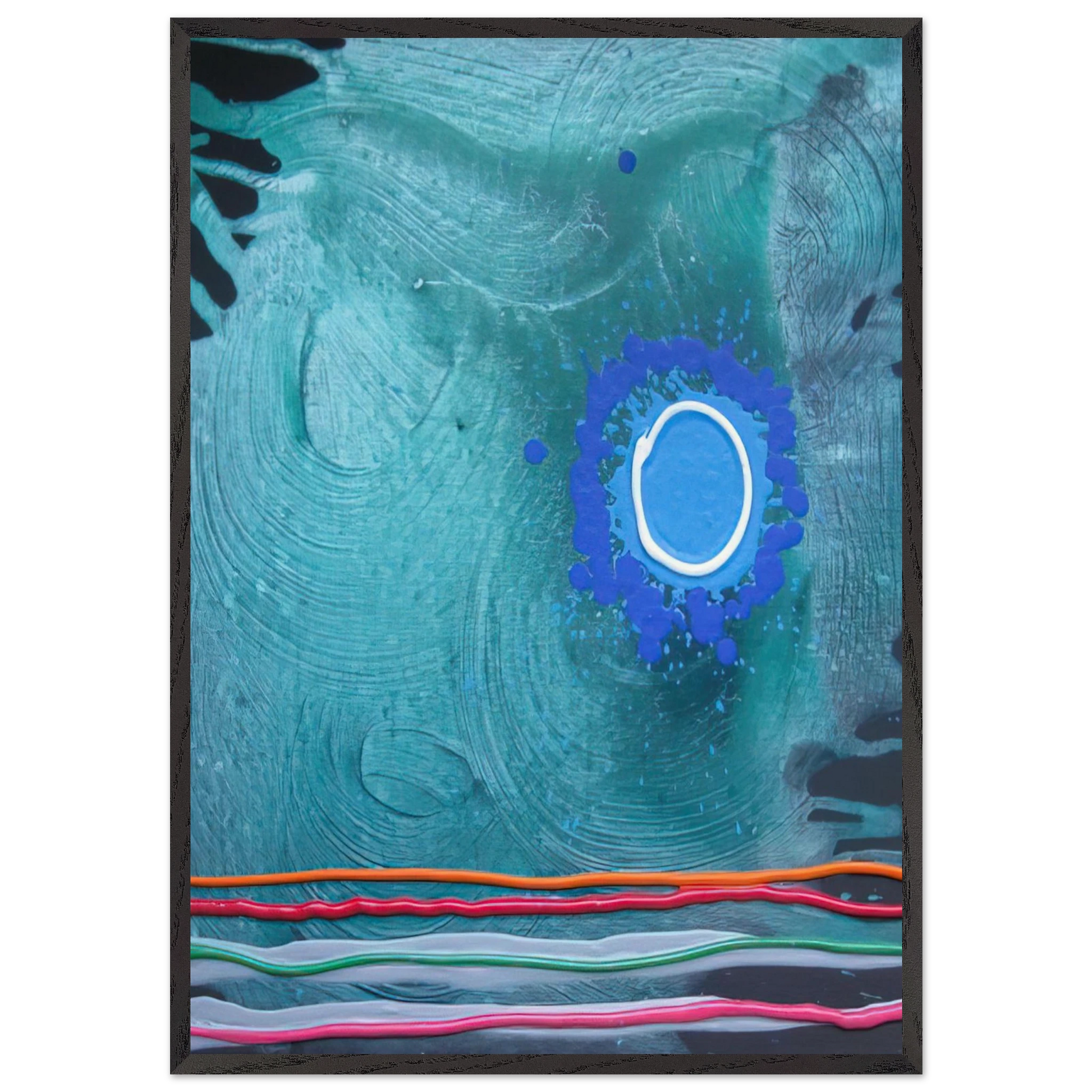 Blue Moon - 2006 - John Hoyland Framed Art Print – Black Wooden Frame - Default Title - -Framed Art Print