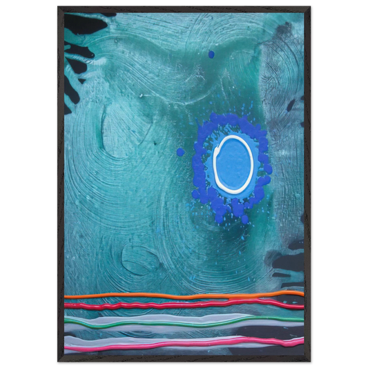 Blue Moon - 2006 - John Hoyland Framed Art Print – Black Wooden Frame - Default Title - -Framed Art Print