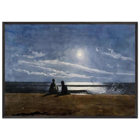 Moonlight N3 - Winslow Homer Framed Art Print – Black Wooden Frame - Default Title - -Framed Art Print