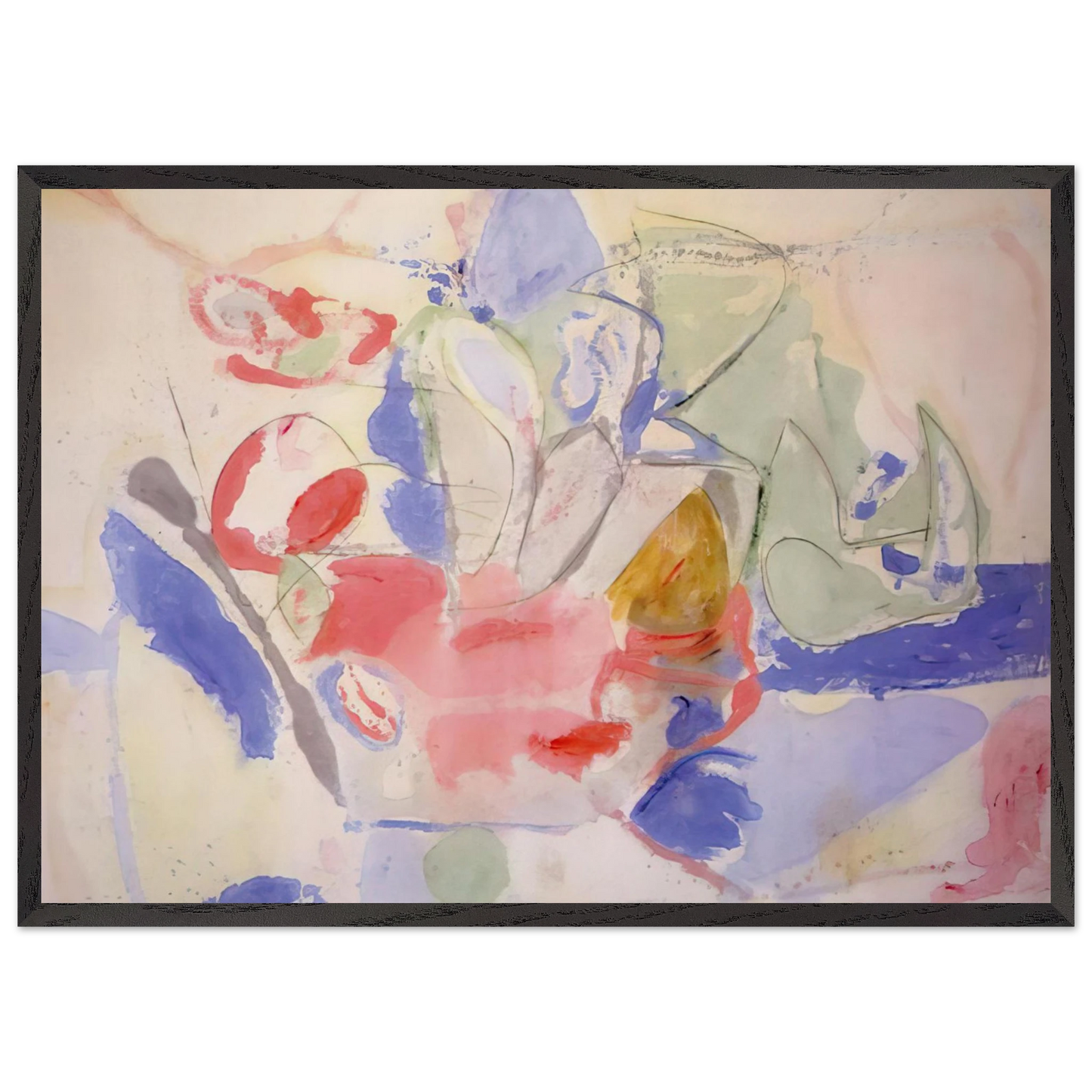 Helen Frankenthaler - Mountains and Sea - 1952 Wall art - 40x50 cm / 16x20 Inches - Fine Art Poster - -