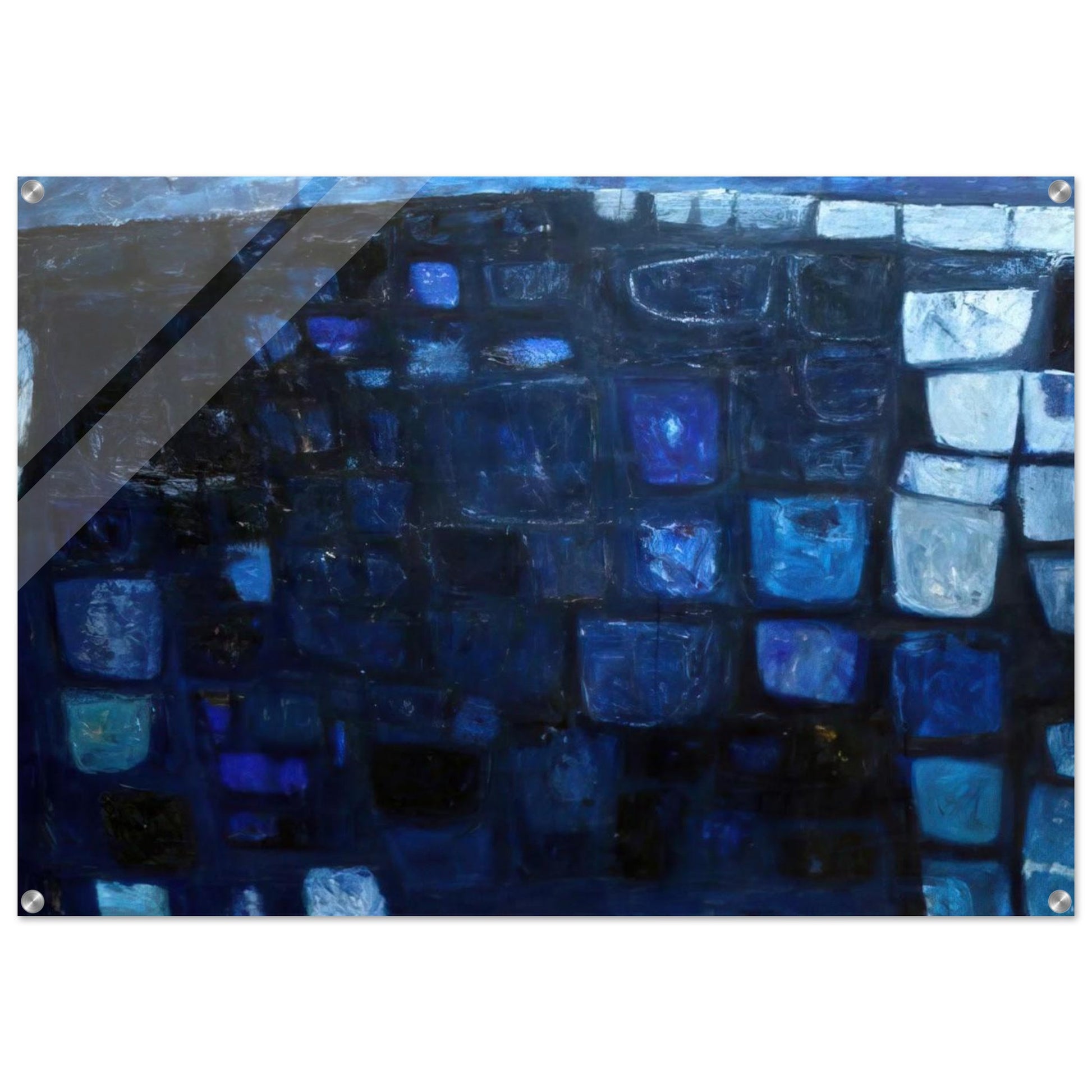 Blue Abstract - 1959 - William Scott Acrylic Print - 70x100 cm / 28x40″ inches | William Scott Wall Art | William Scott Prints