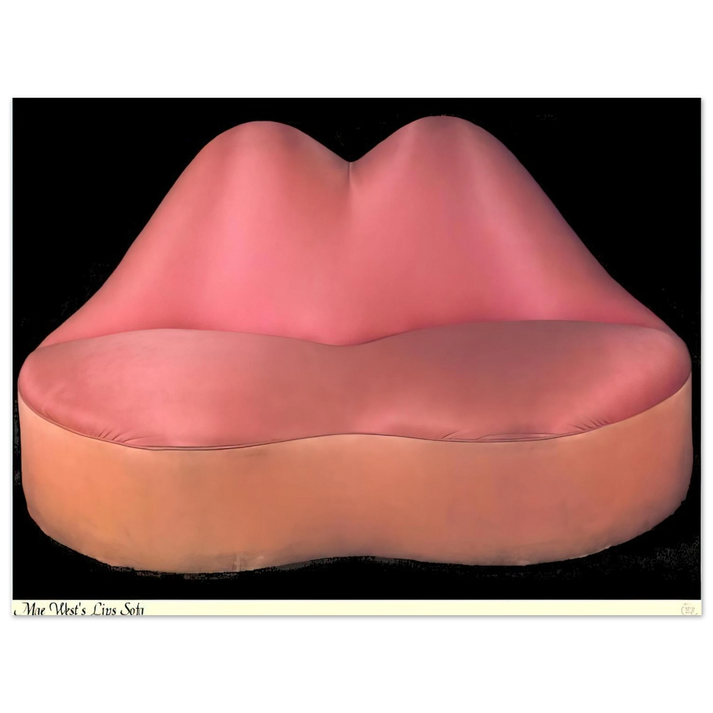 Salvador Dali - MAE WEST LIPS SOFA 1937  75x100 cm / 30x40inches Fine Art Poster