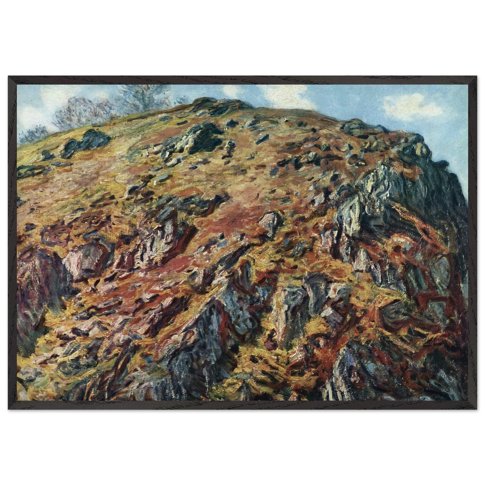 Study of Rocks - claude monet Framed Art Print – Black Wooden Frame - Default Title - -Framed Art Print