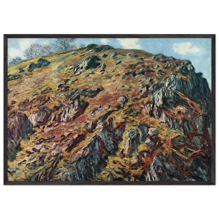 Study of Rocks - claude monet 70x100 cm / 28x40 inches Framed Art Print – Black Wooden Frame