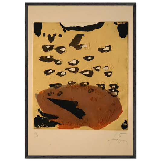 REPLIQUER II 1981 - Antoni Tapies Framed Art Print – Black Wooden Frame - Default Title - -Framed Art Print