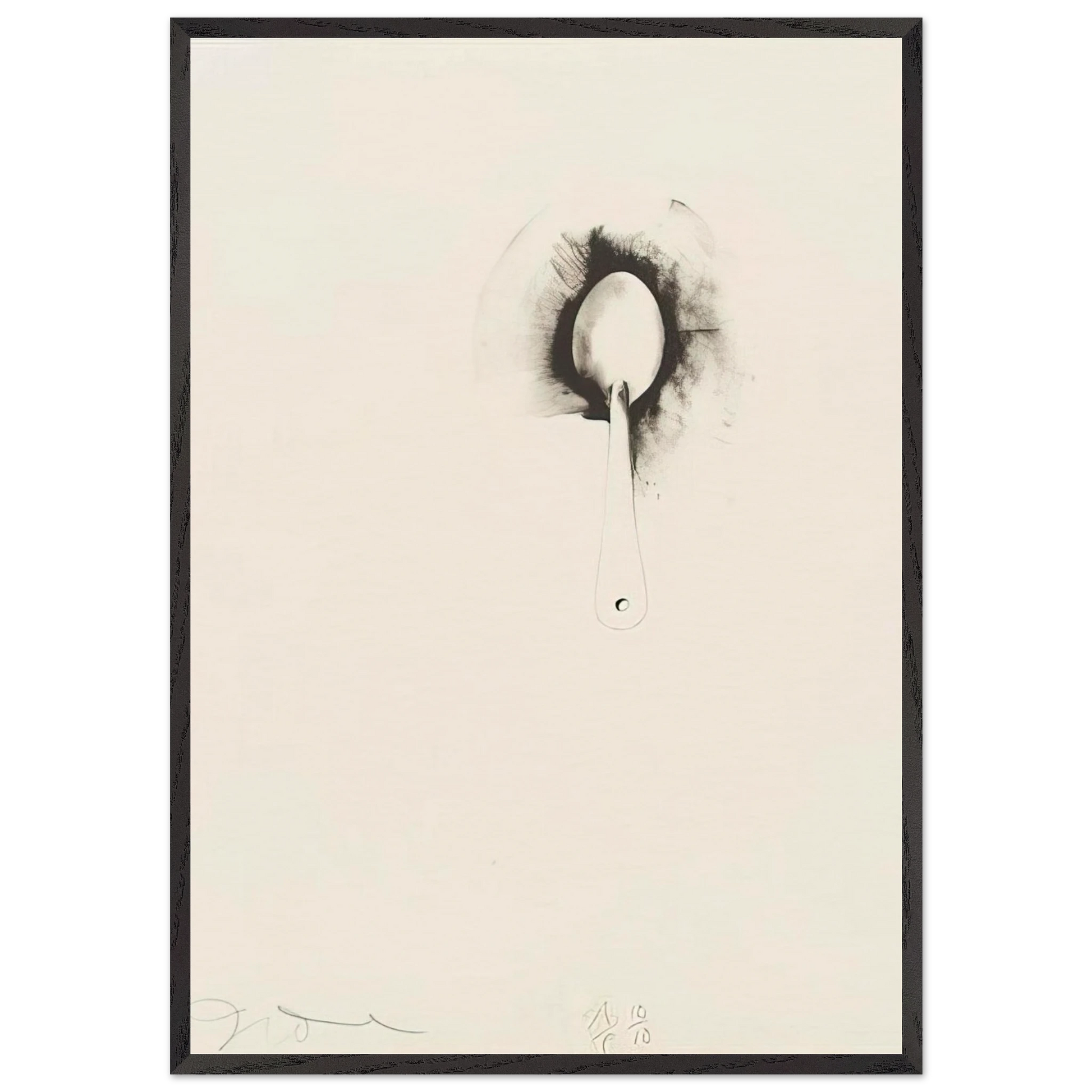 UNTITLED FROM TEN WINTER TOOLS 1973 6 - Jim Dine Framed Art Print – Black Wooden Frame - Default Title - -Framed Art Print