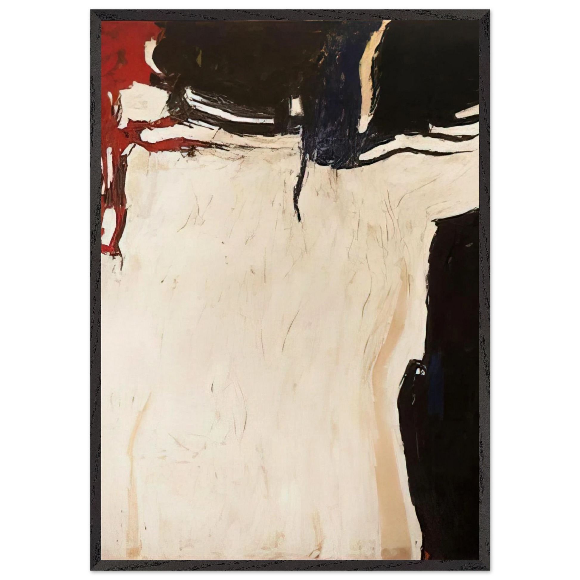 White Provincetown - 1959 N2 - Edward Corbett Framed Art Print – Black Wooden Frame - Default Title - -Framed Art Print