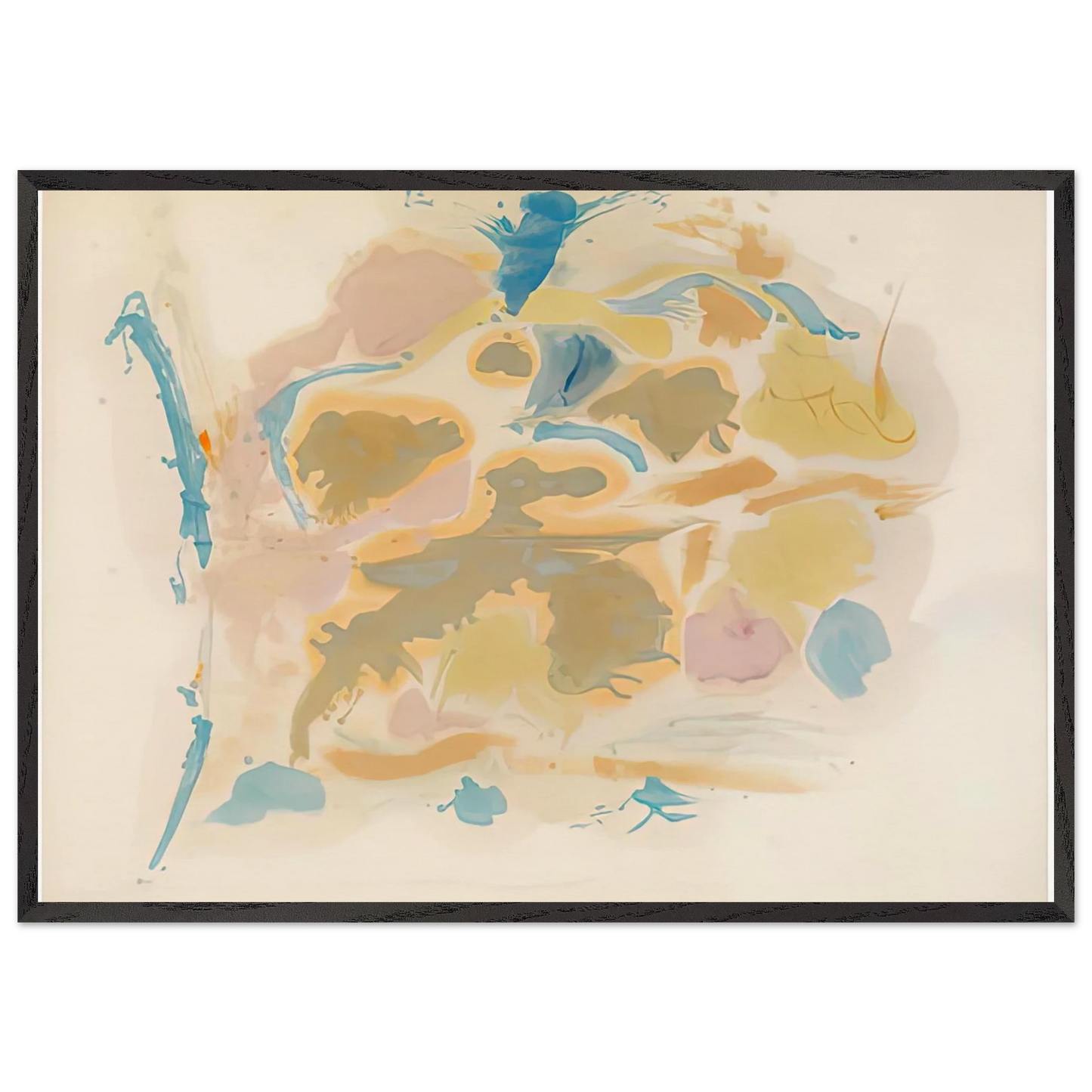Shatter 1953- - Helen Frankenthaler Framed Art Print – Black Wooden Frame - Default Title - -Framed Art Print