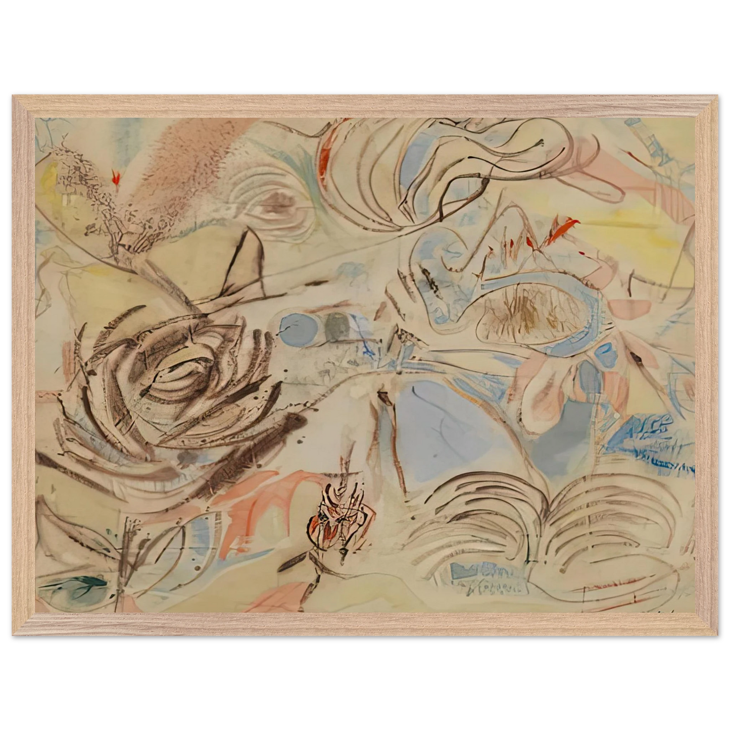 Helen Frankenthaler - 10 29 52, 1952- Wall Art - 30x40 cm / 12x16 inches - Premium Wooden Framed Poster With Fine Art Paper - White frame