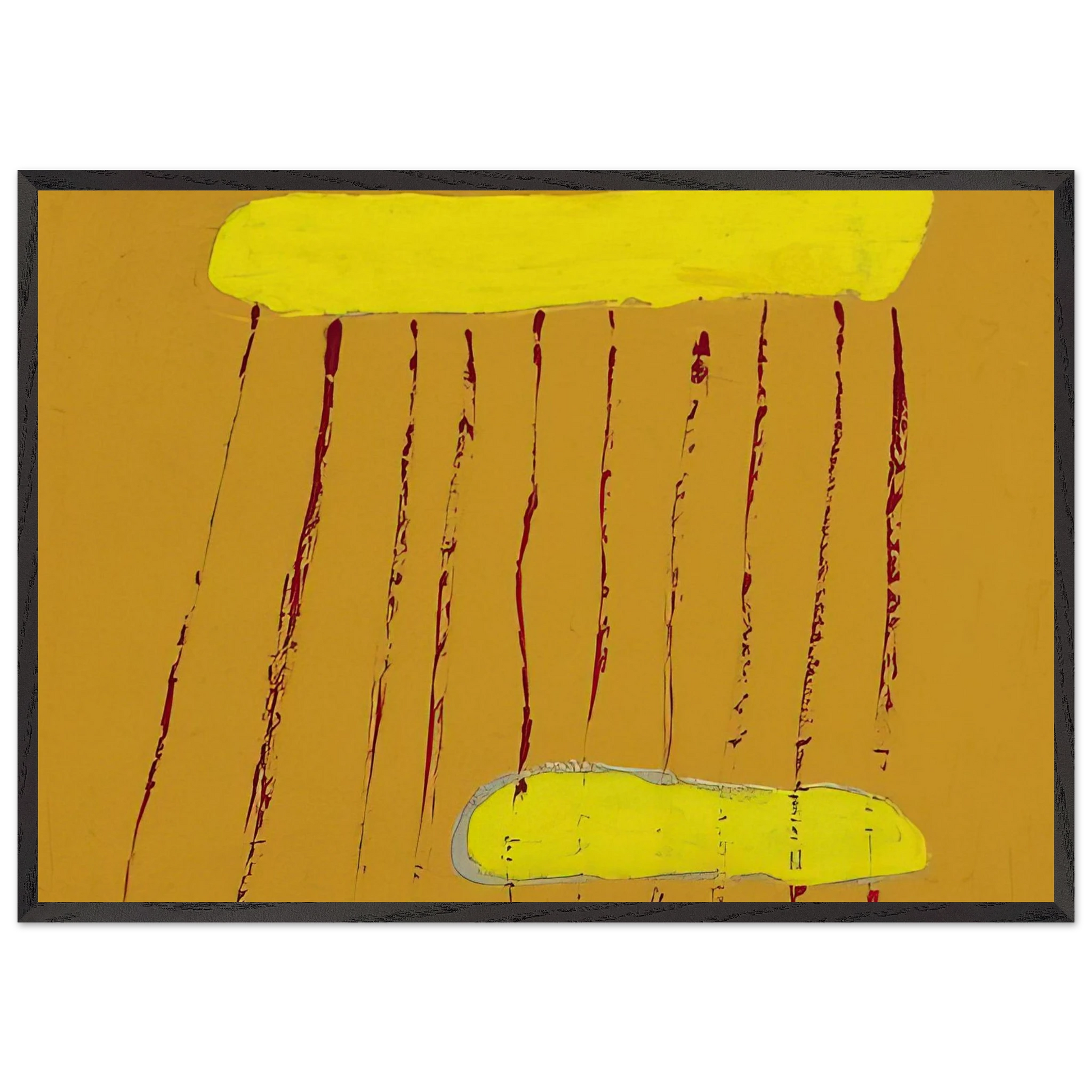 Red Rain - 1967 - Forrest Bess Framed Art Print – Black Wooden Frame - Default Title - -Framed Art Print