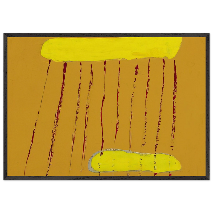Red Rain - 1967 - Forrest Bess 70x100 cm / 28x40 inches Framed Art Print – Black Wooden Frame