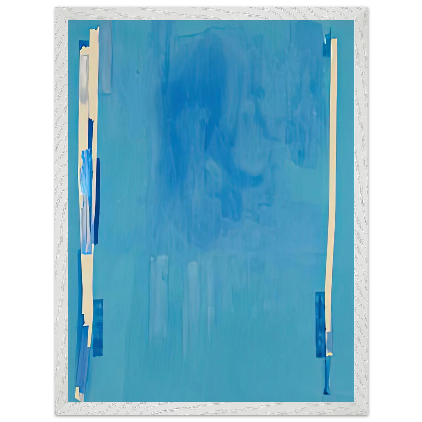 Helen Frankenthaler - Blue Bellows, 1976- Wall Art - 21x29.7 cm / 8x12" - Premium Wooden Framed Poster With Fine Art Paper - Wood frame