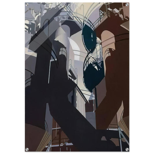 Ore Into Iron - 1953 - Charles Sheeler Acrylic Print - 70x100 cm / 28x40″ inches | Charles Sheeler Wall Art | Charles Sheeler Prints