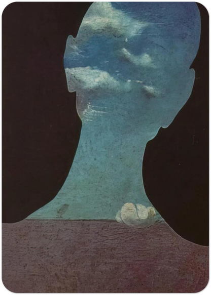 MAN WITH HIS HEAD FULL OF CLOUDS By Salvador Dali Pack of 10 Post Cards | Salvador Dali Post Cards | A6 (10.5 x 14.8 cm) - 4.1 x 5.8 inches