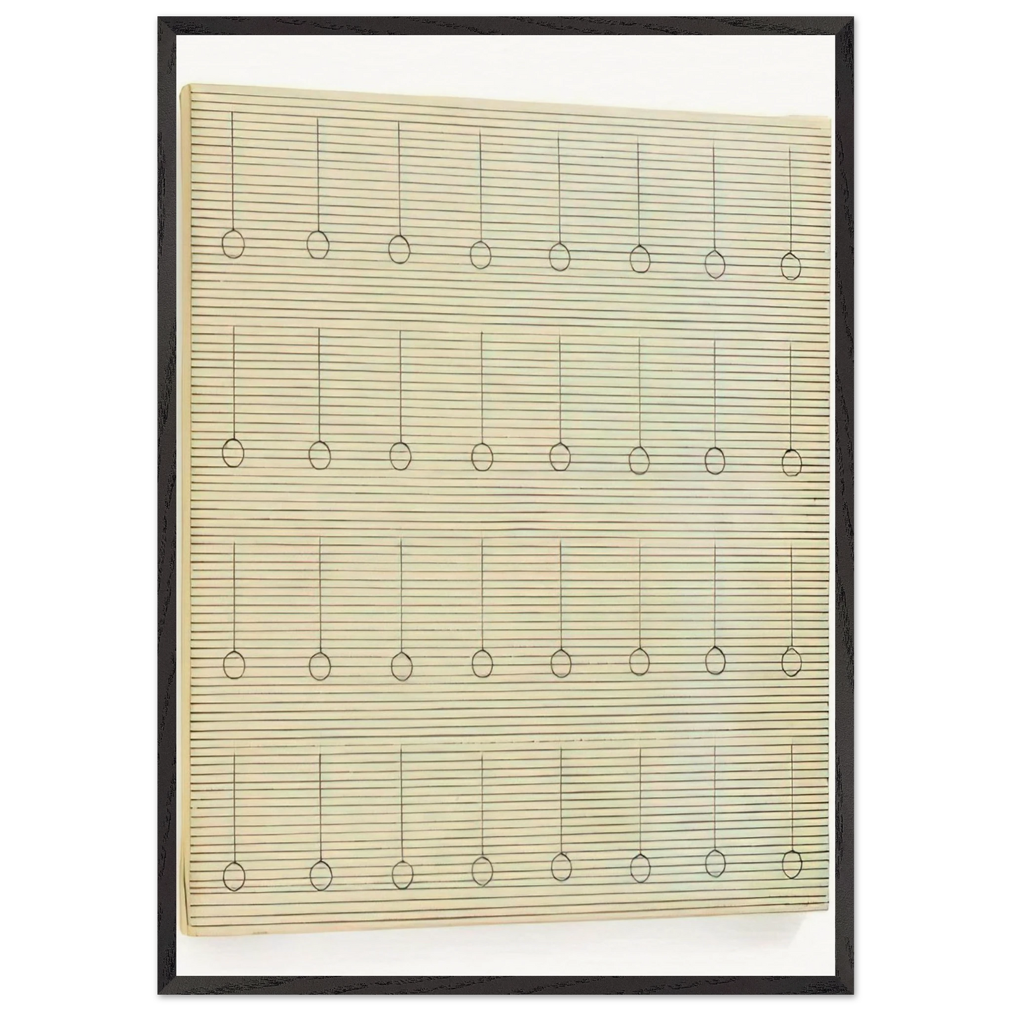 Drops - Agnes Martin Framed Art Print – Black Wooden Frame - Default Title - -Framed Art Print