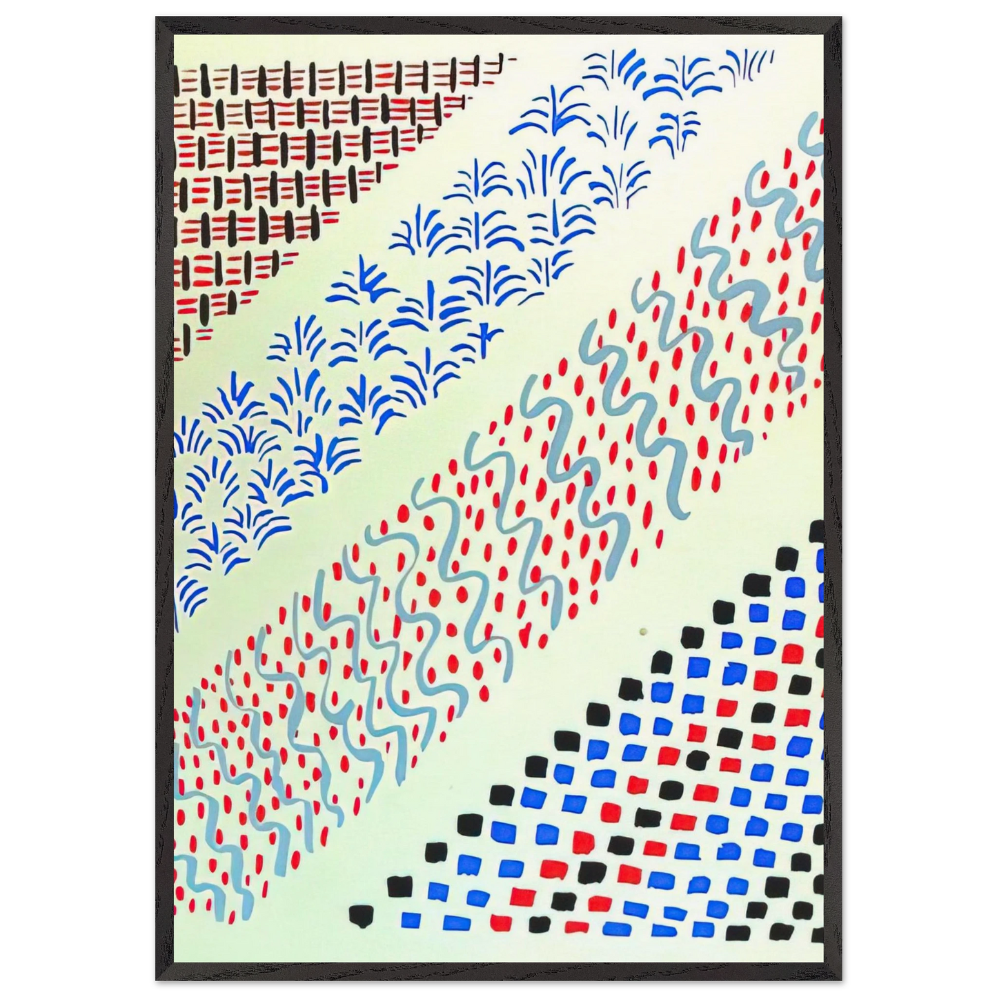 COMPOSITION 27 - Sonia Delaunay Framed Art Print – Black Wooden Frame - Default Title - -Framed Art Print