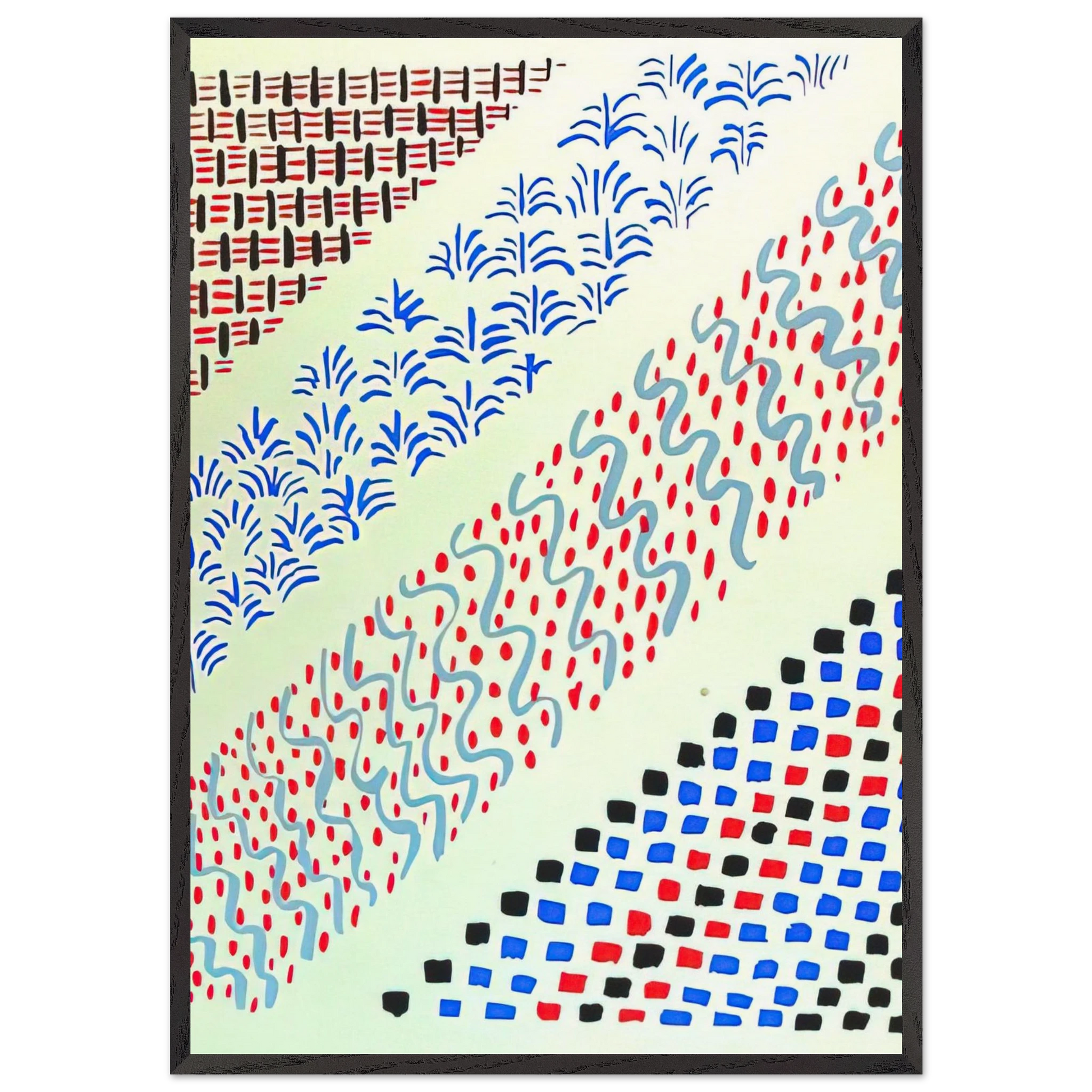 COMPOSITION 27 - Sonia Delaunay Framed Art Print – Black Wooden Frame - Default Title - -Framed Art Print