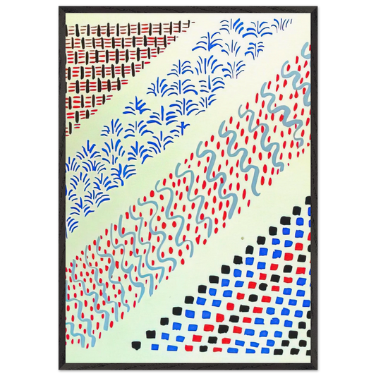 COMPOSITION 27 - Sonia Delaunay 70x100 cm / 28x40 inches Framed Art Print – Black Wooden Frame