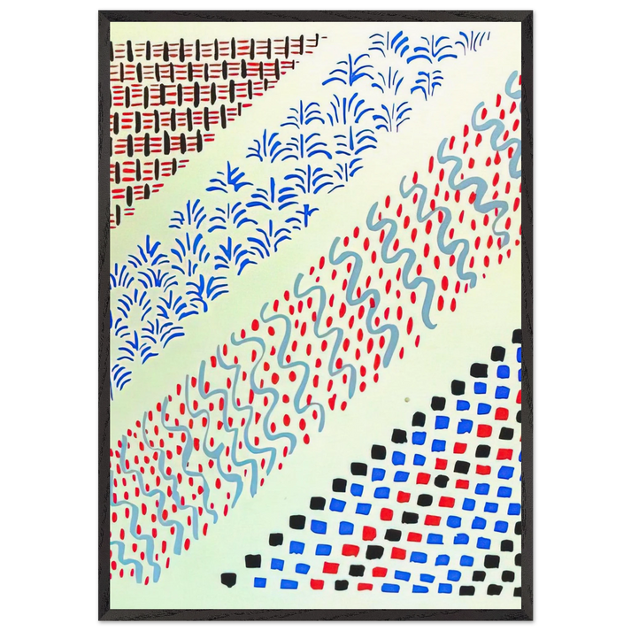 COMPOSITION 27 - Sonia Delaunay 70x100 cm / 28x40 inches Framed Art Print – Black Wooden Frame