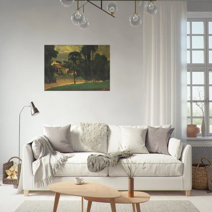 Road at Pontoise - Paul Cézanne Brushed Aluminum Print - 70x100 cm / 28x40 inches | Paul Cézanne Aluminum Print | Paul Cézanne Prints