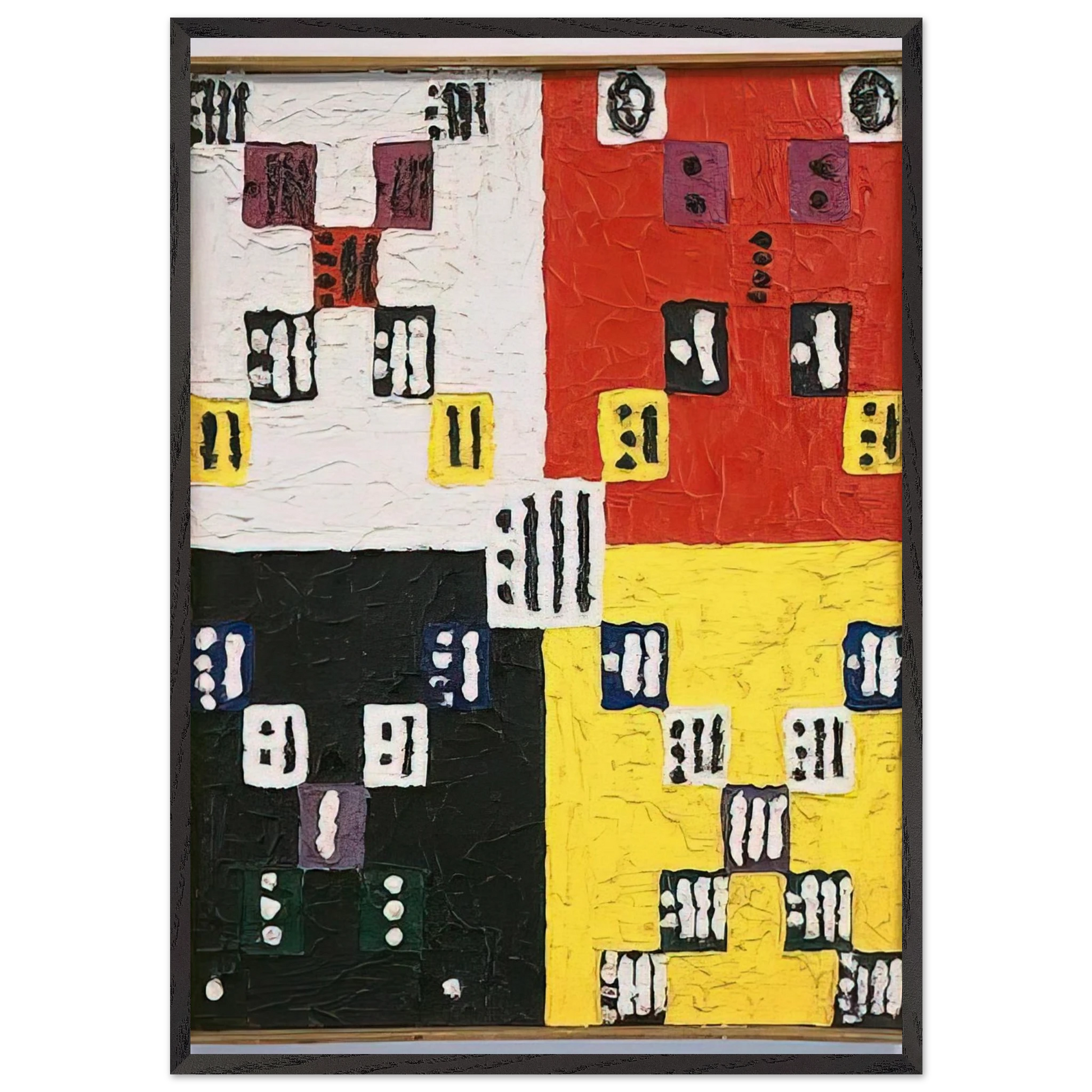 The Apex is Nothing - 1960 - Alfred Jensen Framed Art Print – Black Wooden Frame - Default Title - -Framed Art Print