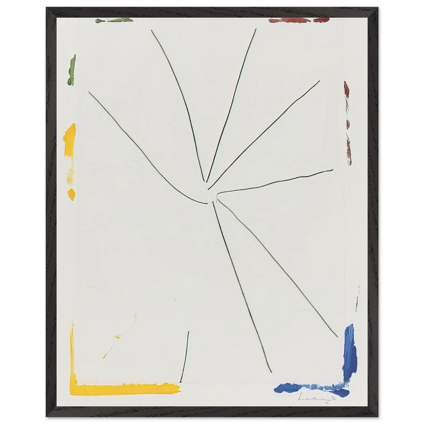 Helen Frankenthaler - Free Wheeling - 1971 Wall art - 30x40 cm / 12x16 Inches - Premium Wooden Framed Poster With Fine Art Paper - White frame