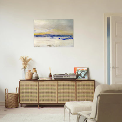 Afterglow, Gloucester Harbor aka Ten Pound Island LIght - Childe Hassam Brushed Aluminum Print - 70x100 cm / 28x40 inches | Childe Hassam Aluminum Print | Childe Hassam Prints