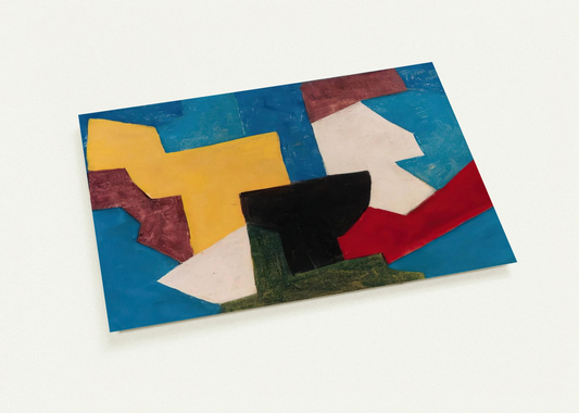 Composition multicolore à dominante bleue - 1969 By Serge Poliakoff Pack of 10 Post Cards | Serge Poliakoff Post Cards | A6 (10.5 x 14.8 cm) - 4.1 x 5.8 inches