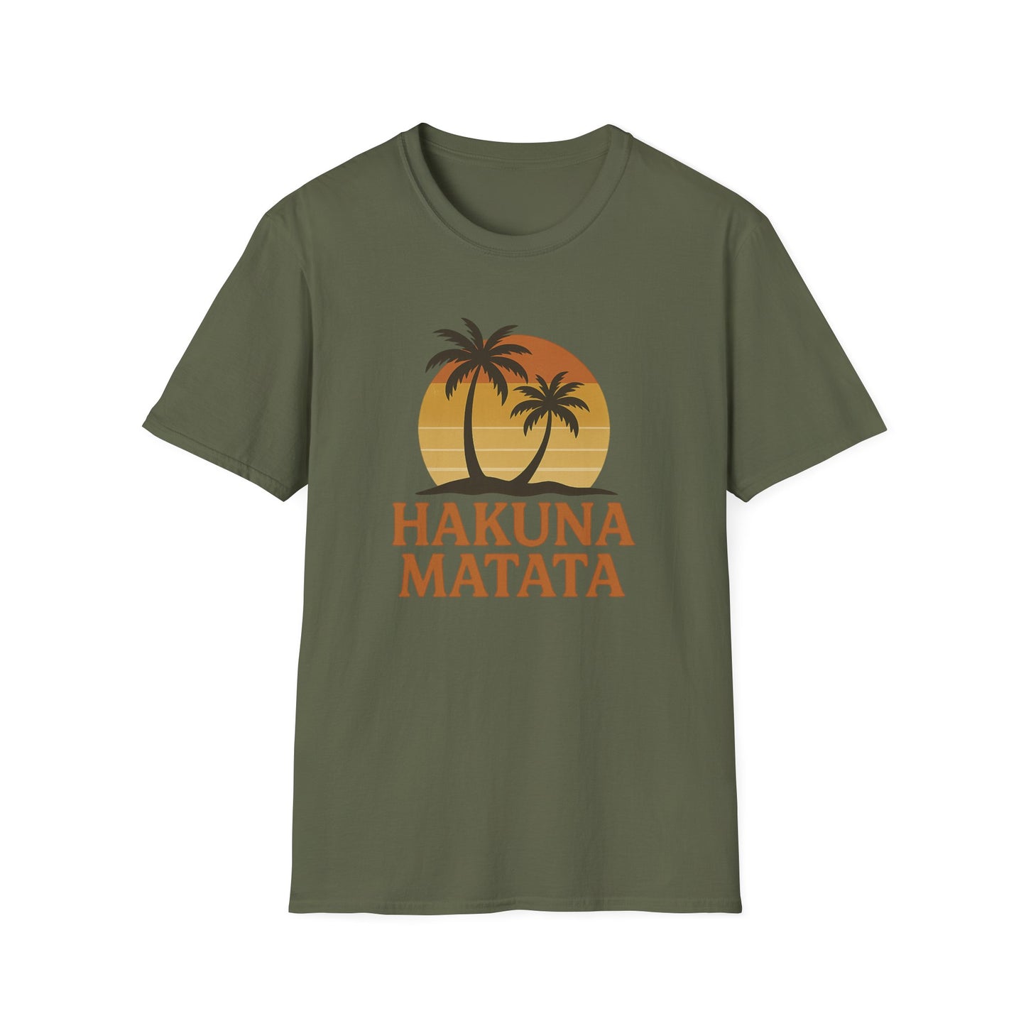 Hakuna Matata Maglietta Grafica Retro, Maglietta Positiva Senza Pensieri, T-Shirt Ispirata agli Anni '90, Top con Citazione di Buonumore, Regalo Unisex