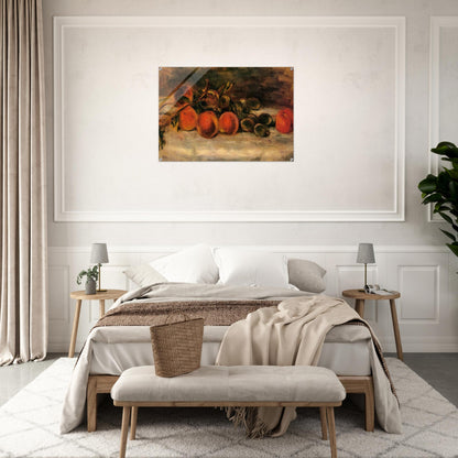 Still Life with Peaches and Chestnuts - Pierre-Auguste Renoir Acrylic Print - 70x100 cm / 28x40″ inches