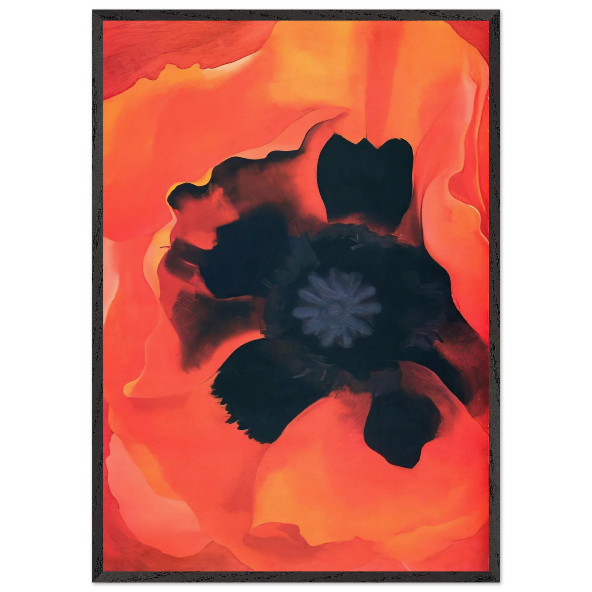 Poppy 2 - Georgia OKeeffe Framed Art Print – Black Wooden Frame - Default Title - -Framed Art Print
