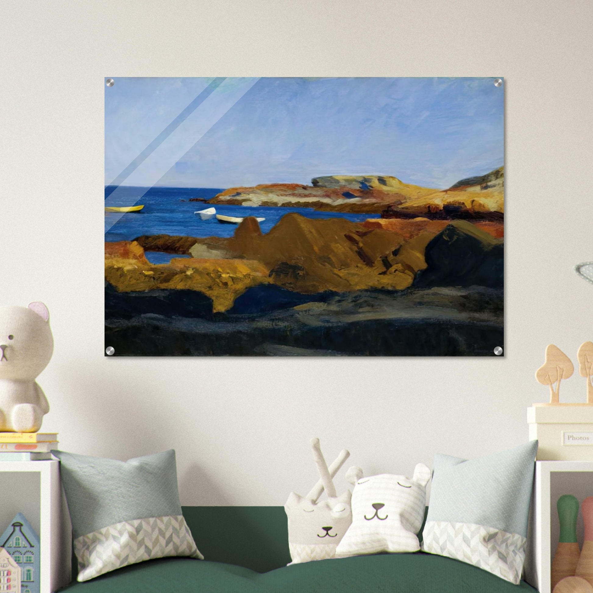 Cove at Ogunquit - Edward Hopper Acrylic Print - 70x100 cm / 28x40″ inches | Edward Hopper Wall Art | Edward Hopper Prints