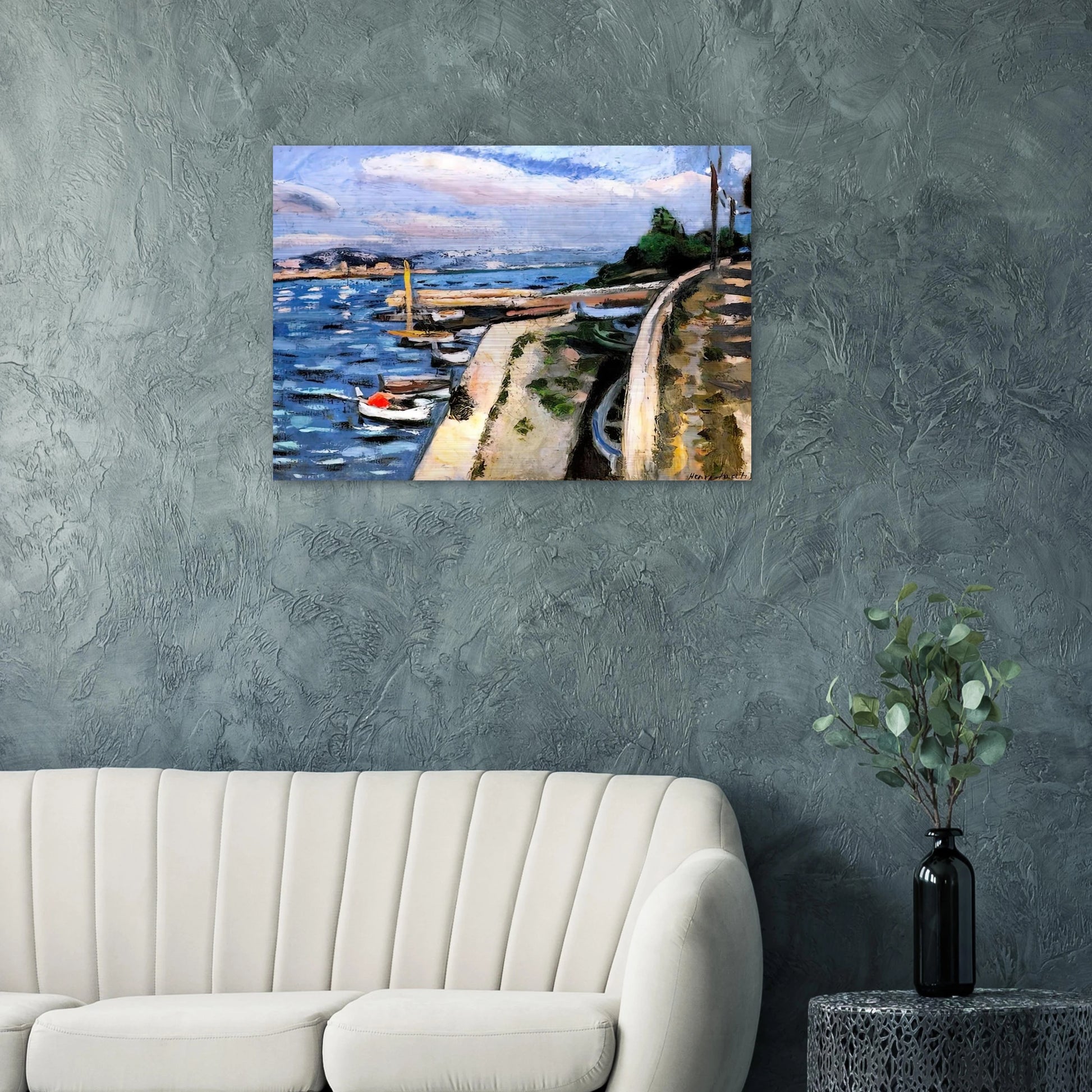 VIEW OF ANTIBES 1925 - Henri Matisse Brushed Aluminum Print - 70x100 cm / 28x40 inches | Henri Matisse Aluminum Print | Henri Matisse Prints