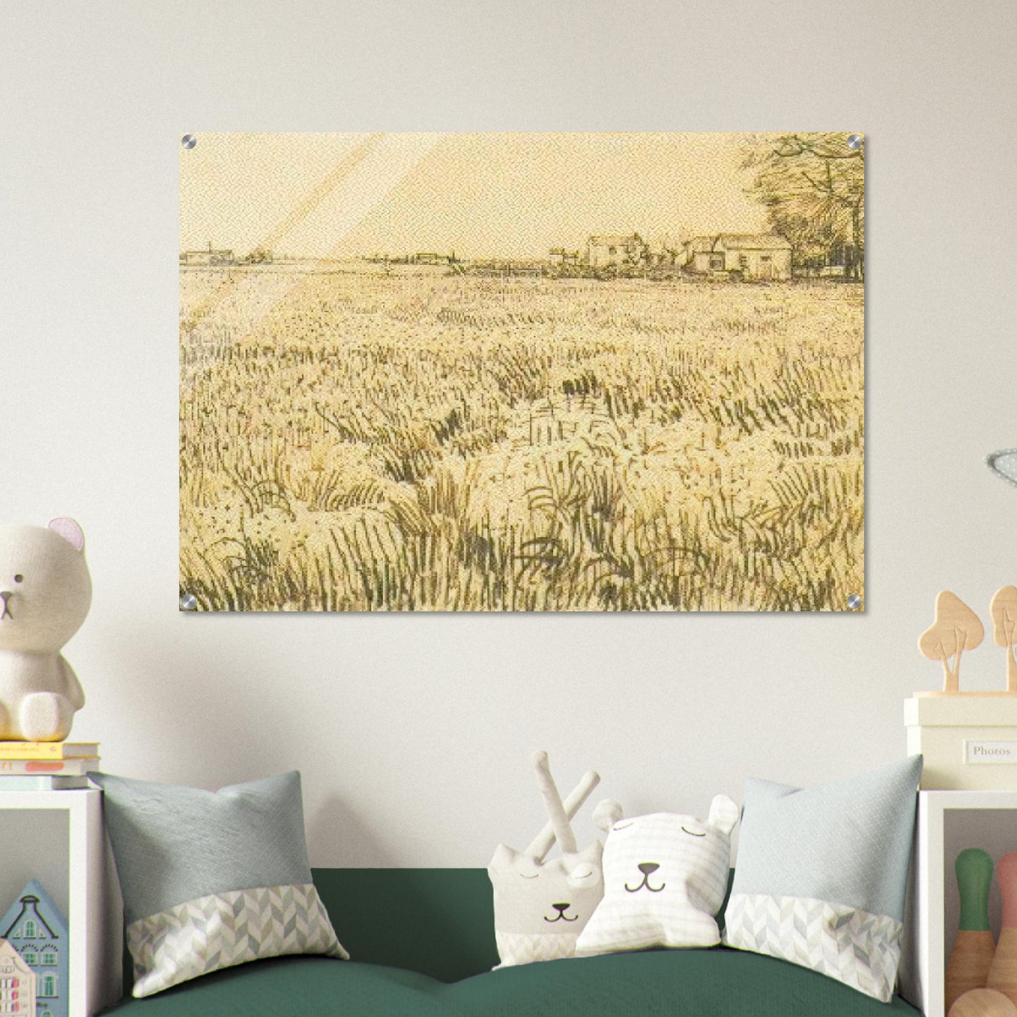 Meadow with Flowers - Vincent van Gogh Acrylic Print - 70x100 cm / 28x40″ inches