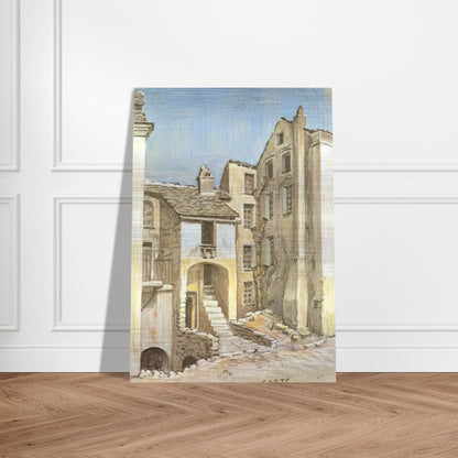 CORTE CORSICA - MC Escher Brushed Aluminum Print - 70x100 cm / 28x40 inches | MC Escher Aluminum Print | MC Escher Prints