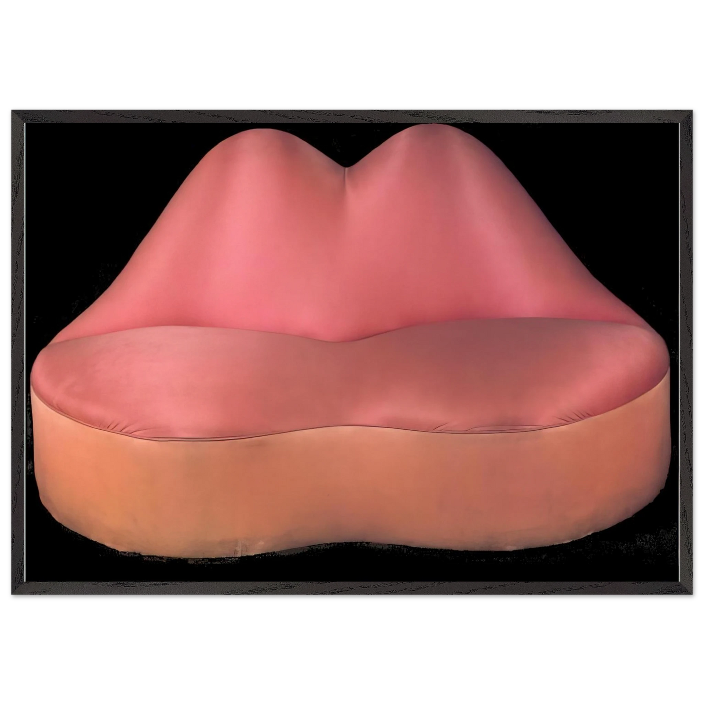 MAE WEST LIPS SOFA 1937 - Salvador Dali Framed Art Print – Black Wooden Frame - Default Title - -Framed Art Print