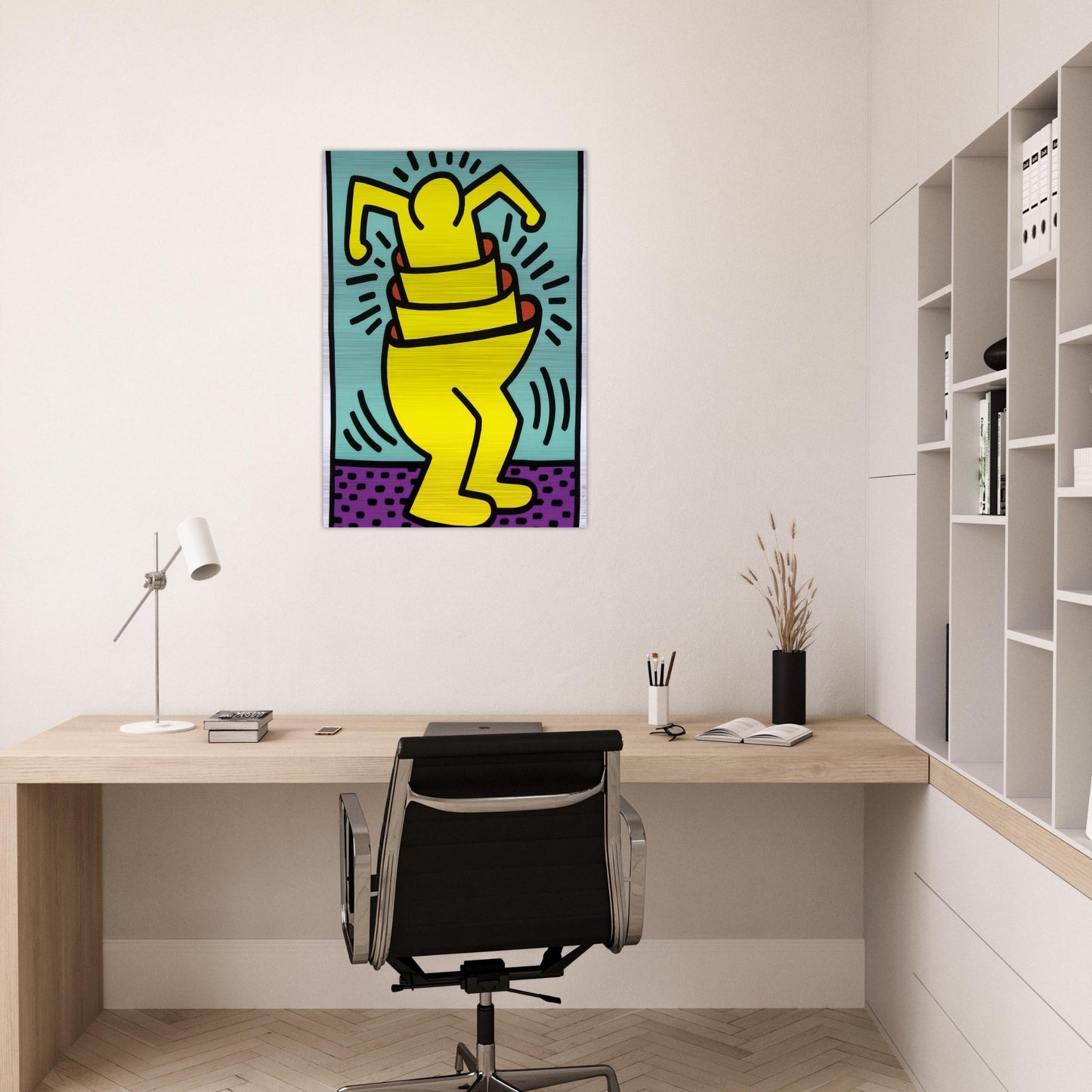 UNTITLED 1989 - Keith Haring Brushed Aluminum Print - 70x100 cm / 28x40 inches | Keith Haring Aluminum Print | Keith Haring Prints