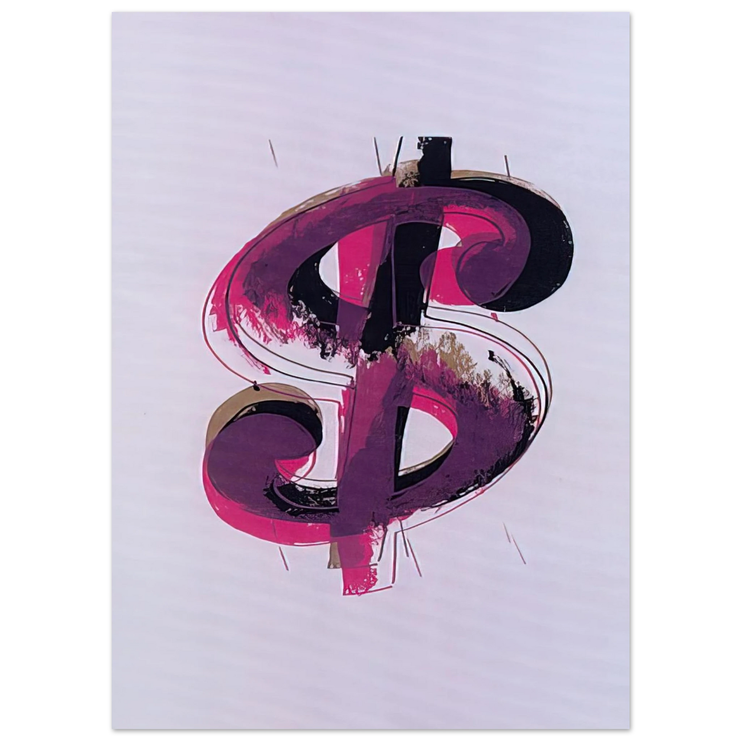Andy Warhol - Paper Dollar Fine Art Poster - 40x60 cm / 16x24 inches