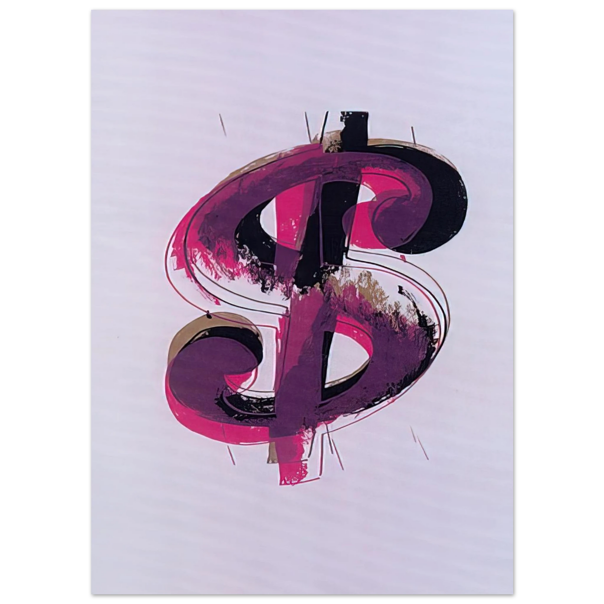 Andy Warhol - Paper Dollar Fine Art Poster - 40x60 cm / 16x24 inches