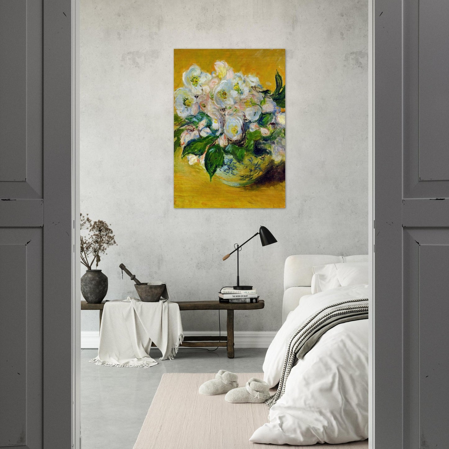 Christmas Roses - claude monet Brushed Aluminum Print - 70x100 cm / 28x40 inches | claude monet Aluminum Print | claude monet Prints