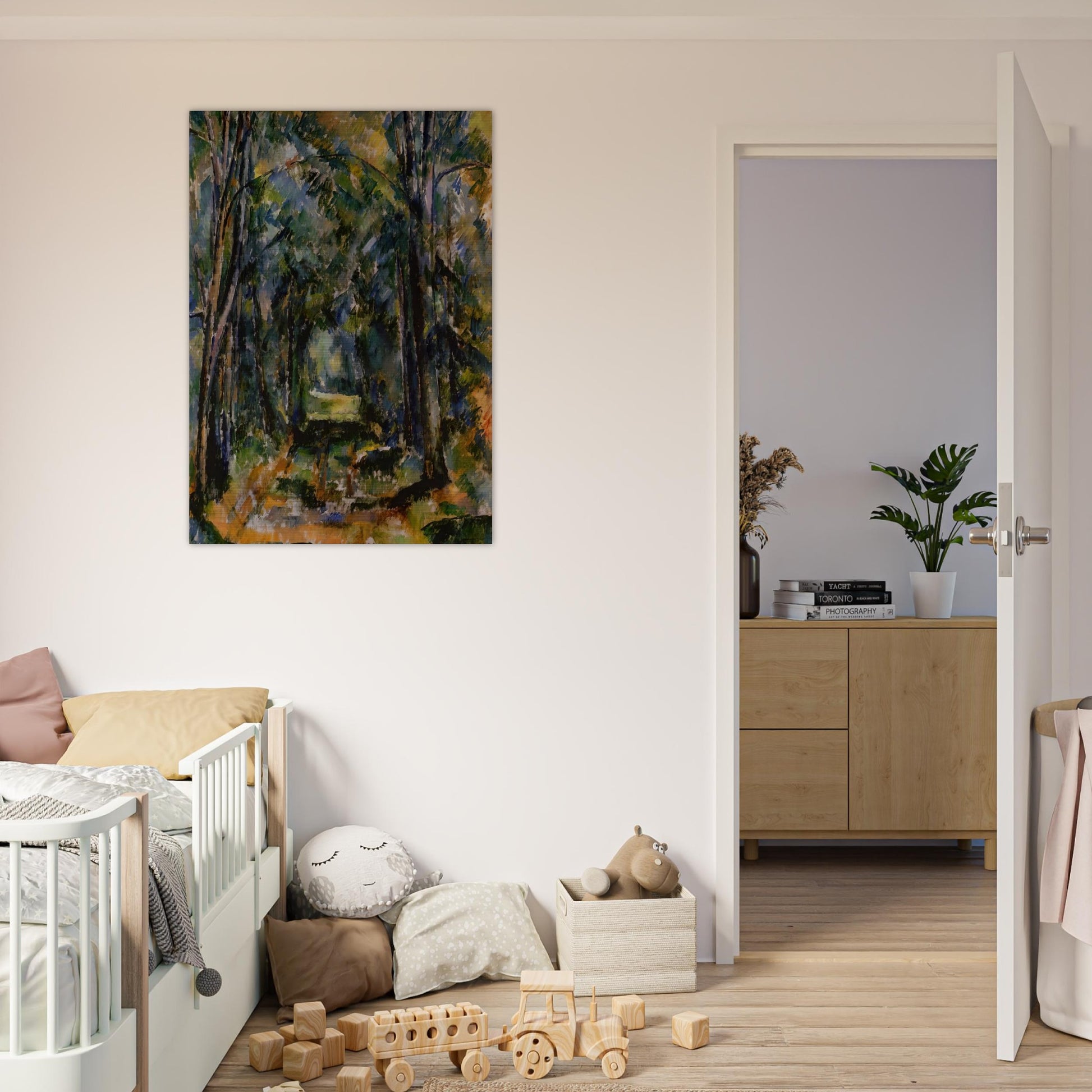 The Alley at Chantilly - Paul Cézanne Brushed Aluminum Print - 70x100 cm / 28x40 inches | Paul Cézanne Aluminum Print | Paul Cézanne Prints
