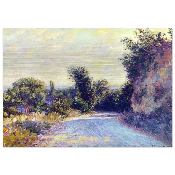 Road near Giverny 02 - claude monet Brushed Aluminum Print - 70x100 cm / 28x40 inches | claude monet Aluminum Print | claude monet Prints